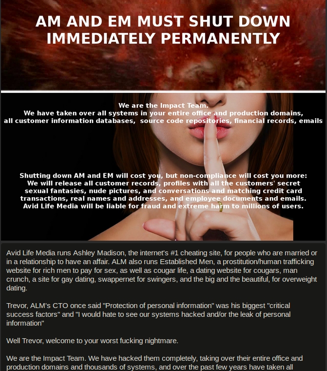 hookup site hacked